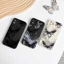 3 x NITITOP Compatible with iPhone 11 Case Cute Aesthetic Butterfly Pattern for Women Girls Soft TPU Shockproof Stylish Full Camera Protective Phone Cover - White
