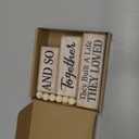 4 Pcs Farmhouse Home Decoration Wooden Tabletop and So Together They Built a Life They Loved Decor Motivational Tiered Tray Decor Rustic Block Sign Retro Bead Garland Table Centerpiece for Shelf Desk