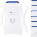 NEWGO Refillable Ice Bags with Clamp Closure [Pack of 6] Large 7 X 4.6, Reusable Easy Filling Hospital Ice Pack with Soft Outer Covering and Leak Resistant Inner Layer