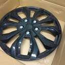 Universal Hubcaps for Steel Wheels, Snap-On Wheel Covers with Adjustable Steel Retaining Ring, Durable ABS, Patent Design (Glossy Black, 15-inch)