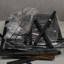 4 Tier Shoe Rack, Shoe Rack for Front Door Entrance with Hook, Shoe Organizer with Adjustable Mesh Shelves, Metal Shoe Rack for Entryway, Closet, Bedroom Living Room Garage (Black)