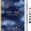 4 x Planner 2026-2027, Monthly and Weekly Academic Planner July 2026 - June 2027, Hardcover Student Teacher Planning Agenda Calendar Book with Tabs, Perfect for Office School Supplies, A5 (6.3" x 8.5") - Starry Night