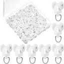 Barydat 100 Pcs Curtain Track Glider Rollers Hooks Ceiling Curtain Track Plastic Rail Gliders Dual Wheel Roller Carriers for Ceiling Drapes Room Dividers