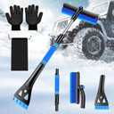 Car Windshield Ice Scraper With Snow Brush, Snow Removal Squeegee For Automotive, Exterior Dust Remover Brushes And Brooms, Essential Winter Car Window Extendable Long Handled Snow Brush Tool.