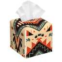 Checkerboard Tissue Box Cover Square,Square Grid Checkered Tissue Box Holder Waterproof Leather Facial Paper Organizer Dispenser for Bathroom Home Car Nightstand Vanity Desk