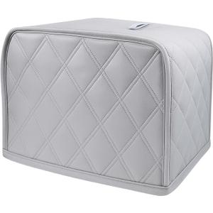 Toaster Cover 2 Slice, Cotton and Linen Quilted Toasters Covers, Toasters Dust Cover, Universal Size Toaster Dust Covers for Small Kitchen Appliances Dust and Fingerprint (Gray)