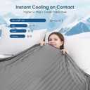 Elegear Revolutionary Cooling Blanket Twin, Absorbs Heat to Keep Body Cool for Night Sweats, Double Sided Arc-Chill3.0 Cooling Fiber Q-Max>0.5, Lightweight Summer Cold Blankets for Sleeping, 59 x 79