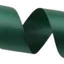 1 1/2 Inch Double Face Satin Ribbon Hunter Green Ribbon for Gift Wrapping Hair Bows Making Chair Sash Valentine's Day Wedding Birthday Party Invitation Decor Flower Bouquet Christmas, 25 Yard