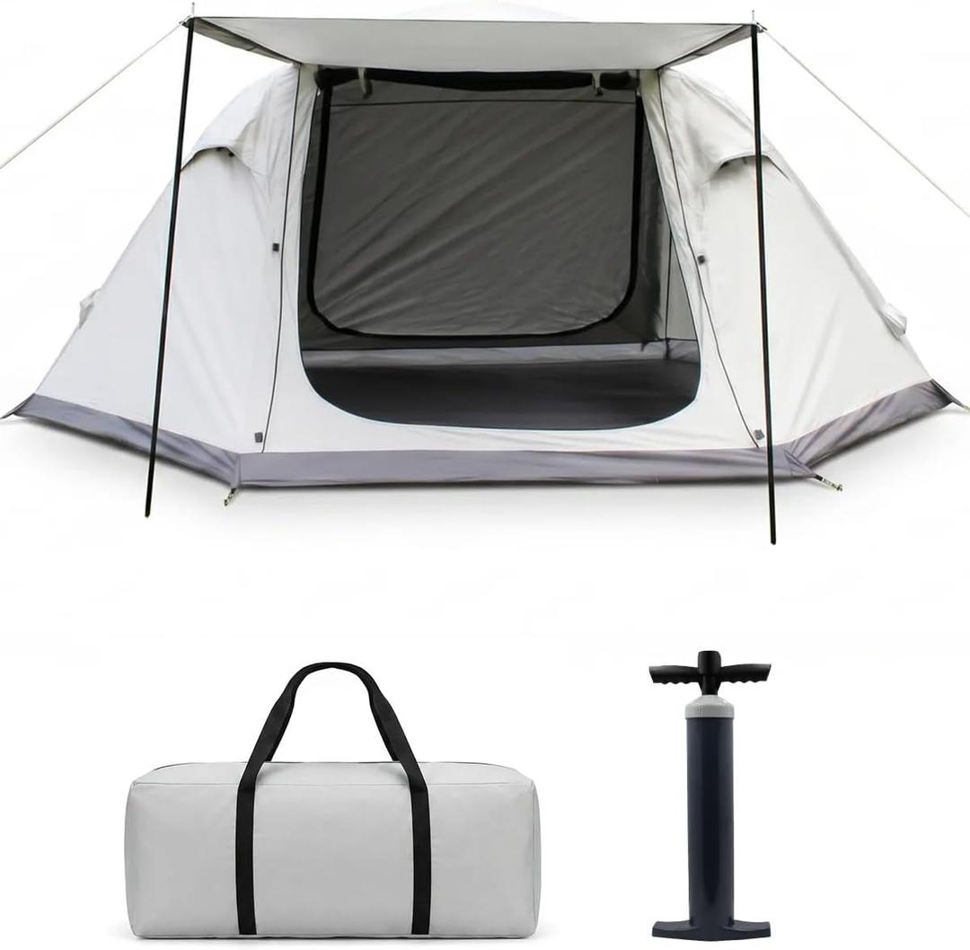 Abahub Inflatable Camping Tent with Hand Pump for  4 Person|12 x 7.7 x 4.8ft