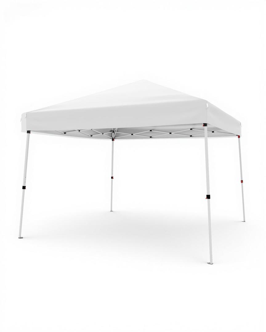 10x10ft Pop Up Canopy Tent with Slant Legs Outdoor Instant Gazebo Shelter, UV-Resistant Waterproof Cover, Adjustable Height, Carrying Bag 8x8ft Shade for Patio, Beach, Garden, Events