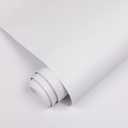 Abyssaly White Peel and Stick Wallpaper, Matte White Wall Paper Self-Adhesive and Removable Decorative Contact Paper for Cabinets,Countertops,Shelve 15.7 in X 196 in