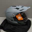 TRIANGLE Dual Sport Motorcycle Helmet Dirt Bike Helmets ATV Full Face Helmet for Adults Men with Internal Sunshield DOT Approved (Small, Gray)