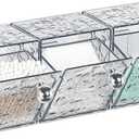 IWNTWY Qtip Holder Dispenser, 3 Pack Wall Mounted Plastic Cotton Pad Holder, Cotton Ball, Swabs, Floss, Makeup Organizers Containers for Vanity Bathroom