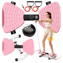 RENRUI Waist Twister Machine Exercise Fitness Tool, Ab Twister Board with the Smart LED Digital Monitor, 300lbS Capacity & 20dB Ultra-Quiet, Anti-Slip Home Gym Workout Equipment for Women Belly Fat
