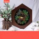 XEmbro 8 Inch Wood Embroidery Hoop Frame, Hexagon Wood Embroidery Display Frame with 8 Inch Embroidery Hoop for Finished Cross Stitch Hoop Frame, DIY Craft Projects and Decoration Ornaments