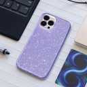 MATEPROX Compatible with iPhone 13 Pro case Bling Sparkle Cute Girls Women Protective Cover for iPhone 13 Pro 6.1" 2021(Purple)
