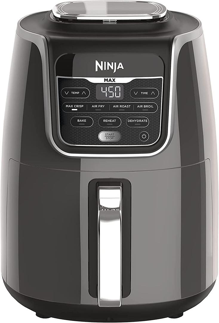 NINJA AF161, Ninja Air Fryer, 5.5 Quart, 6-in-1 Functions, Max XL Size, High Gloss Finish, Grey