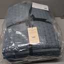 EVERGRACE x Kinsey Walsh Cross Stitch Pre-Washed Cotton Quilt Bedding Set King Size, Oversized 3 Pieces Lightweight Bedspread Coverlet for All Season, with 2 Matching Shams, Dusty Blue, 108"x96"
