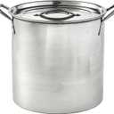IMUSA 16Qt Stainless Steel Stock Pot with Lid, Large Cooking Pot for Soups, Boiling Seafood, Pasta, Stews, and Family Meals