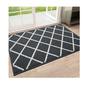 Finchitty Indoor Door Mat, Dirt Resistant and Absorbent, Low-Profile, Non-Slip, Washable Inside Floor Mats for Front Door, Back, and Entrance, 36" x 24", Charcoal