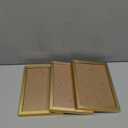 upsimples 4x6 Picture Frame Set of 3, Made of High Definition Glass for 4 x 6 Gold Frames, Wall and Tabletop Display Thin Border Photo Frame for Home Dcor