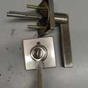 Kwikset Casey Interior Privacy Door Handle with Lock, Door Lever For Bathroom and Bedroom, Satin Nickel Reversible Keyless Turn Lock, with Microban Protection (1 Pack)