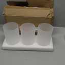 3-Pack White Frosted Glass Shade, Glass Lamp Shade Covers Replacements for Light Fixtures, 1-5/8-inch Fitter Globes & Shades for Chandelier Wall Sconces Pendant Lights Bath Vanity Lights