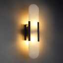 Alabaster Wall Sconces, 19.7in Wall Sconce, Natural Marble Wall Sconces Wall Lighting, Wall Light Fixtures for Bedroom Living Room Stairs Vanity Hallway Bedside (Bulb Included)