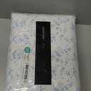 FreshCulture Floral Bed Sheets - Ultra Soft King Size Sheets Set - Brushed Microfiber Blue Floral Sheets - Deep Pockets - Easy Care - Hotel Luxury 4 Piece Flower Printed Sheets King, Lille