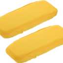 uxcell Chair Armrest Slipcovers Covers, 32 x 8cm Polyester Removable Seat Hand Rest Protector for Office Chairs Desk Chair(Yellow)
