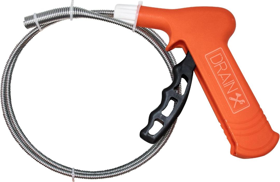 Pistol Grip Grabber Claw, Drain Clog Pickup Snake, Remove Hair and Clogs from Sink, Shower, Tub, Toilet Drains, 2-Ft