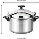 PRETYZOOM 11Qt Pressure Cooker Stainless Steel, One-hand Lock Cooking Pot