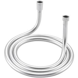 KINSE Kink Free Shower Hose, 118" Extra-Long for Handheld Shower Head Hose, Flexible PVC Shower Hose Replacement with Brass Insert and Integral Rubber Ring - Sturdy & Anti-Leakage(silver) Pack of 2