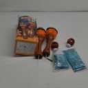 Halloween Pumpkin Bubble Wand for Kids - 2 Pack Automatic Bubble Machine Blower Toys for Toddlers 3-8 with LED Lights, Music Function, DIY Stickers,10 Refill Solutions, Halloween Party Favors Gifts