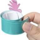 3 x LUV HER Stitch 3 Slap Bracelets for Girls Fun Confetti Wristband Featuring Stitch and Angel Adjustable Fit Birthday Party Favor or Gift Ages 3+