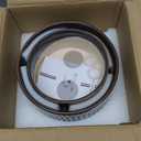 LE TAUCI Succulent Pots, 6.5+8 Inch Ceramic Pots for Plants Indoor, Shallow Round Succulent Planters with Drainage Hole, Set of 2, Reactive Glaze Black