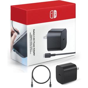 Switch 2 Charger 60W - 20V 3A OEM Style Replacement Fast Charging Power Adapter Accessories with 5FT USB C Cable for Switch OLED, Lite, Steam Deck