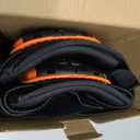 GRENPRO Professional Knee Pads for Work,Heavy Duty Thick Foam Knee Pads Tools,Knee Pad with Soft Gel Cushion for Construction,Work,Flooring,Gardening,Cleaning,Tiling,Orange (Black)