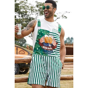 Bindefon Bibs Overalls Men Cute Jumpsuit Work Coveralls Shorts Romper XL