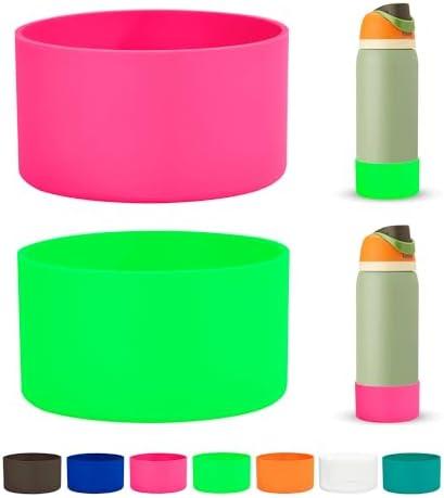 Icesip s Silicone Bottle Boot Compatible with Owala Water Bottle 32 oz Rubber Bottom Cover Anti-Slip Protective Sleeve for Owala Accessories Set of 6
