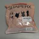 SHAPERX Shapewear for Women Tummy Control Open Bust Thigh Slimmer Body Shaper (Small, Beige)