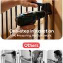 Babelio Removable & No Bottom Bar Baby Gate, 29-43" Hardware Mounted (Drill Needed)| Wide Walk-Thru| Auto-Close Safety Dog/Pet Gate for Stairs & Doorways (Black, 29-43" W, 30" H)
