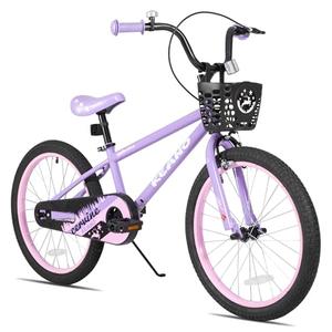 KEANO Cervine 20 Inch Kids Bike for Girls Ages 7-10 Years, 20 Inch Bikes with Kickstand and Basket, Children Bicycles Purple