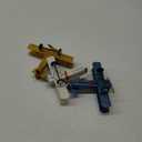 MAGICLULU 3Pcs Vintage Airplane Decor Small Biplane Plane Model Metal Aircraft Desktop Ornament 6.5 x 5.12 x 2.36Inch
