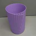 JiatuA Small Trash Can Plastic Wastebasket Round Garbage Container Bin for Bathroom, Kitchen, Bedroom, Home Office, College Dorm, Taro Purple