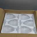 Kingrol Vintage Goblet Glasses Set Of 6, 10 oz Heavy-Duty Pressed Glass Water or Wine Glasses with Ornate Design for Dining, Daily Use Or Party Display