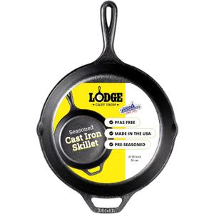 Lodge Seasoned Cast Iron Skillet  PFASFree, NonToxic Cookware  Use with an Oven, Stove, Grill, or Campfire  Naturally NonStick & Oven Safe  12 Inches