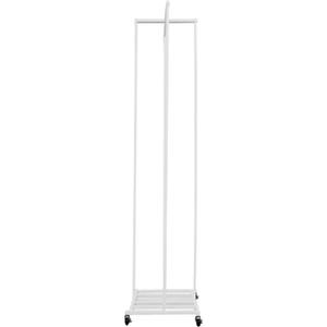 Eapmic Pillow Storage Rack Organizer, Rolling Pillow Display Stand, Throw Pillow Storage Shelves, Cushion and Blanket Holder, Floor Standing Pillow Display Rack for Home Retail Store Hotel (White)