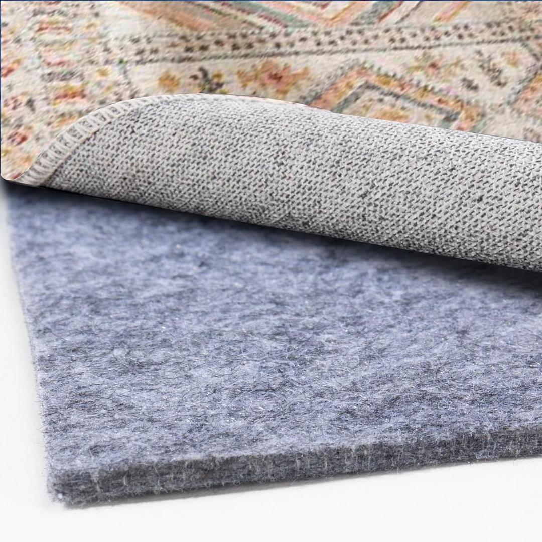 Felt Rug Pad - 6x9 Foot Extra Large Area Liner for All Floors and Trims, Thick Pad for Hardwood Floors Under Rugs, Keeps Rugs Softly and Securely in Place