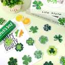 3 x JarThenaAMCS 48Pcs St. Patrick's Day Iron-On Sew-On Patch 2.4 Inch Shamrock Heat Transfer Iron Patches Lucky Clover Embroidered Cloth Patches for Irish DIY Crafts Clothing Fabric